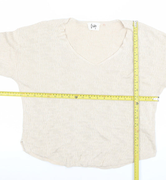 Womens UK Size S Isay Beige Pullover Jumper