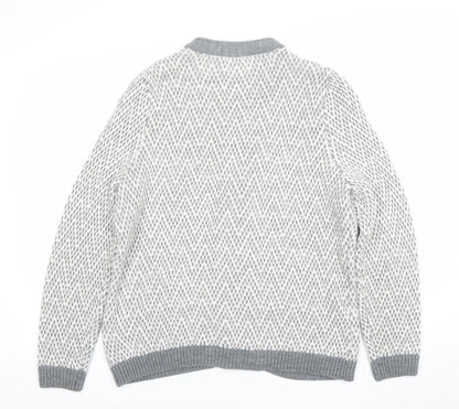 Womens UK Size L BN Collection Grey Cardigan Jumper