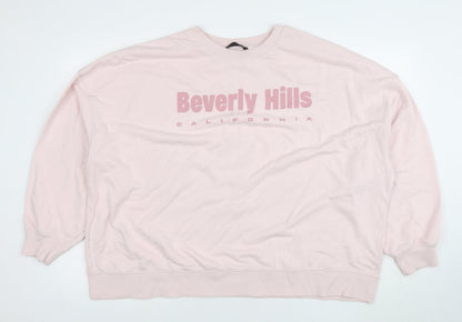 Womens UK Size 2XL Dunnes Pink Pullover Sweatshirt