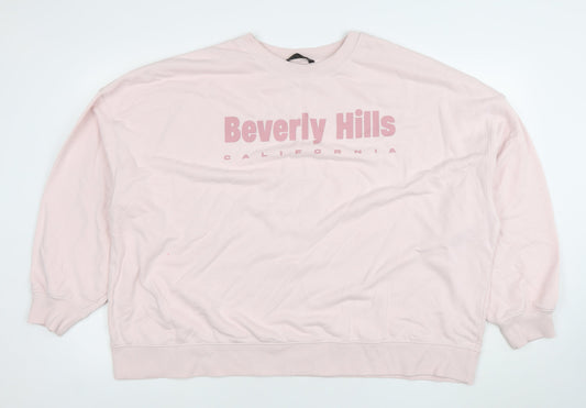 Womens UK Size 2XL Dunnes Pink Pullover Sweatshirt