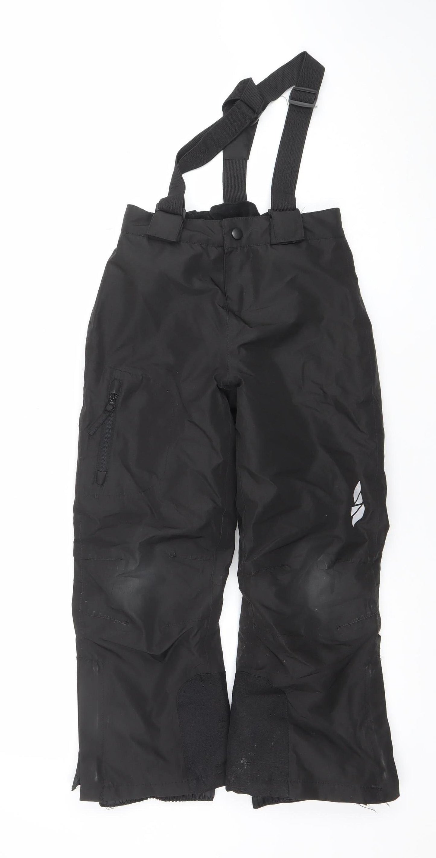 Crivit Boys Black 7 Years Snow Pants Waterproof Insulated Adjustable