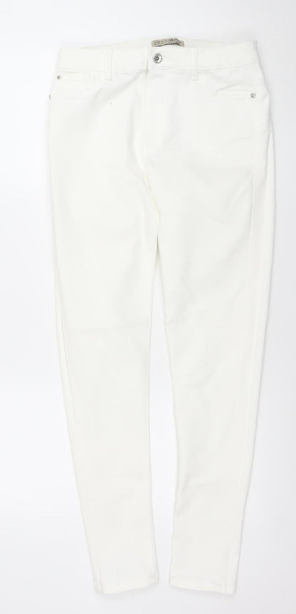 Womens UK Size 10 Denim Co. Slim Fit Skinny White Jeans