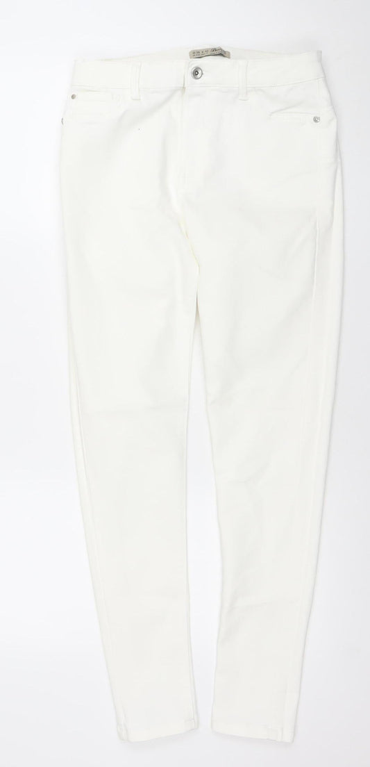 Womens UK Size 10 Denim Co. Slim Fit Skinny White Jeans