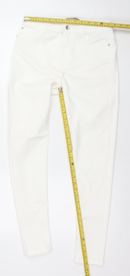 Womens UK Size 10 Denim Co. Slim Fit Skinny White Jeans