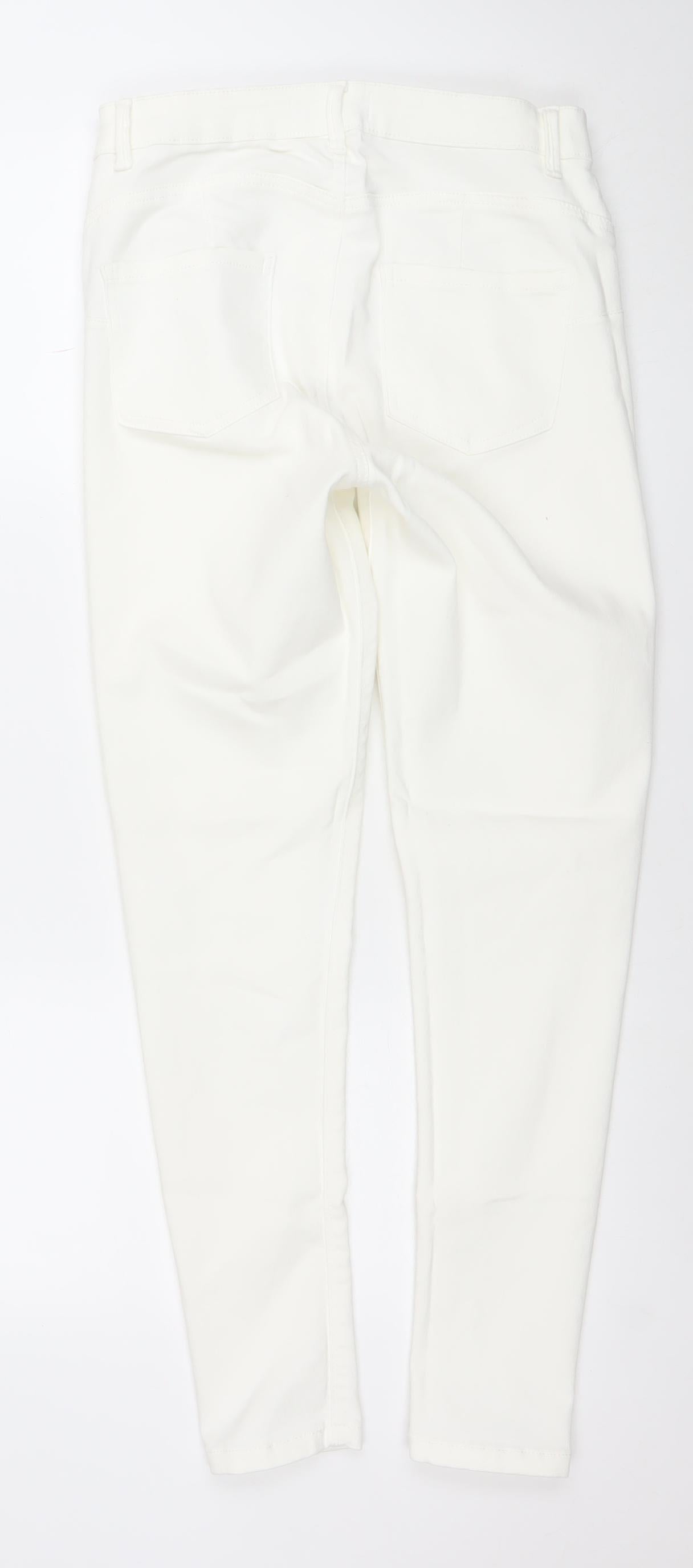 Womens UK Size 10 Denim Co. Slim Fit Skinny White Jeans
