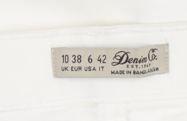 Womens UK Size 10 Denim Co. Slim Fit Skinny White Jeans