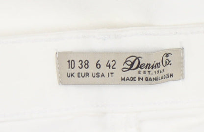 Womens UK Size 10 Denim Co. Slim Fit Skinny White Jeans
