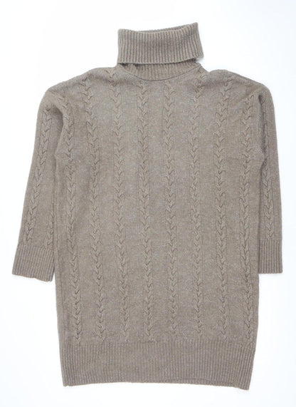 Womens UK Size M New Look Beige Pullover Jumper