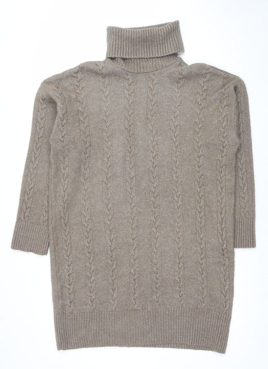 Womens UK Size M New Look Beige Pullover Jumper