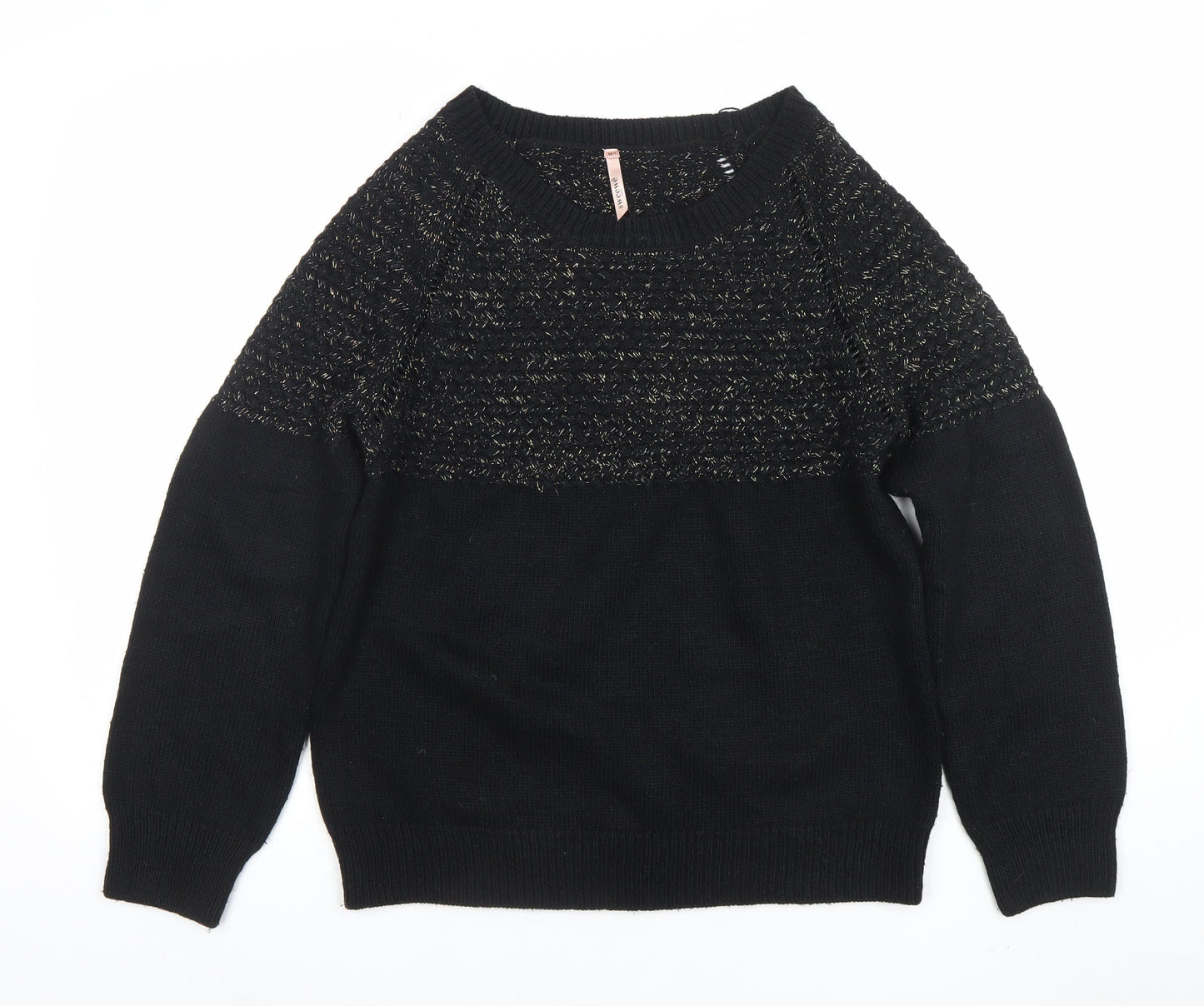 Womens UK Size M Sweewe Paris Black Pullover Jumper