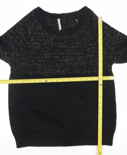 Womens UK Size M Sweewe Paris Black Pullover Jumper