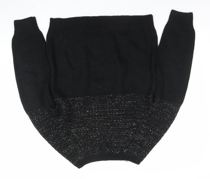 Womens UK Size M Sweewe Paris Black Pullover Jumper