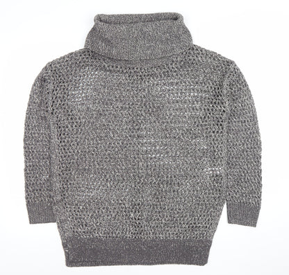 Womens UK Size M Papaya Grey Pullover Jumper