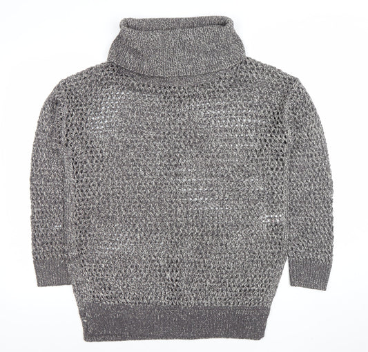 Womens UK Size M Papaya Grey Pullover Jumper