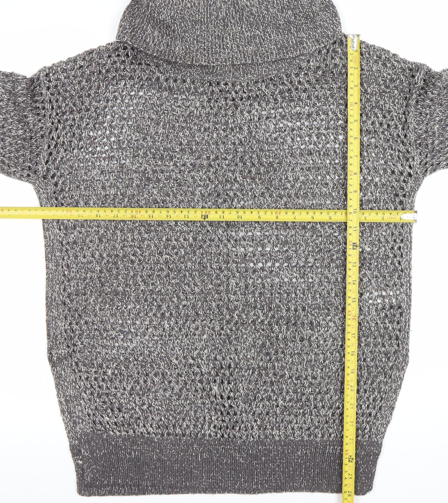 Womens UK Size M Papaya Grey Pullover Jumper