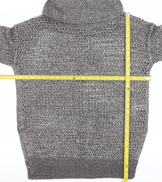 Womens UK Size M Papaya Grey Pullover Jumper