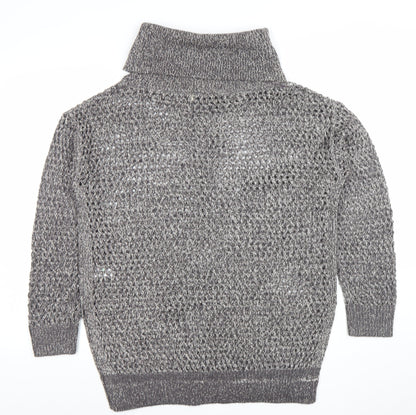 Womens UK Size M Papaya Grey Pullover Jumper