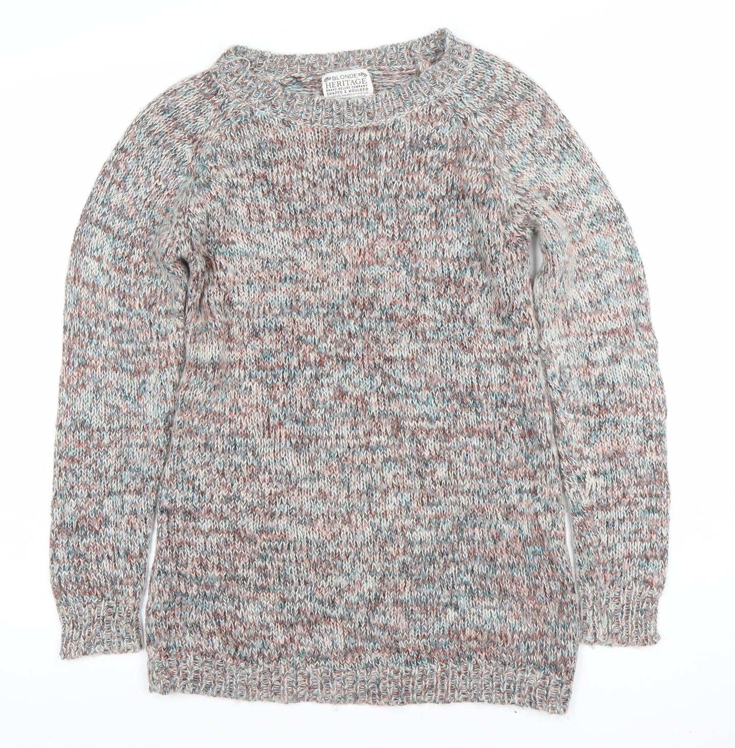 Womens UK Size 10 Blonde Heritage Multicoloured Pullover Jumper