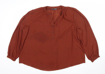 Womens UK Size XL Dunnes Orange Tunic Blouse