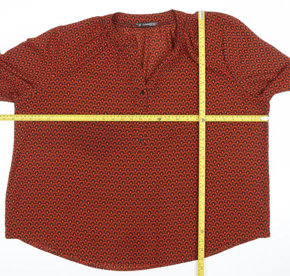 Womens UK Size XL Dunnes Orange Tunic Blouse