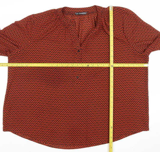 Womens UK Size XL Dunnes Orange Tunic Blouse