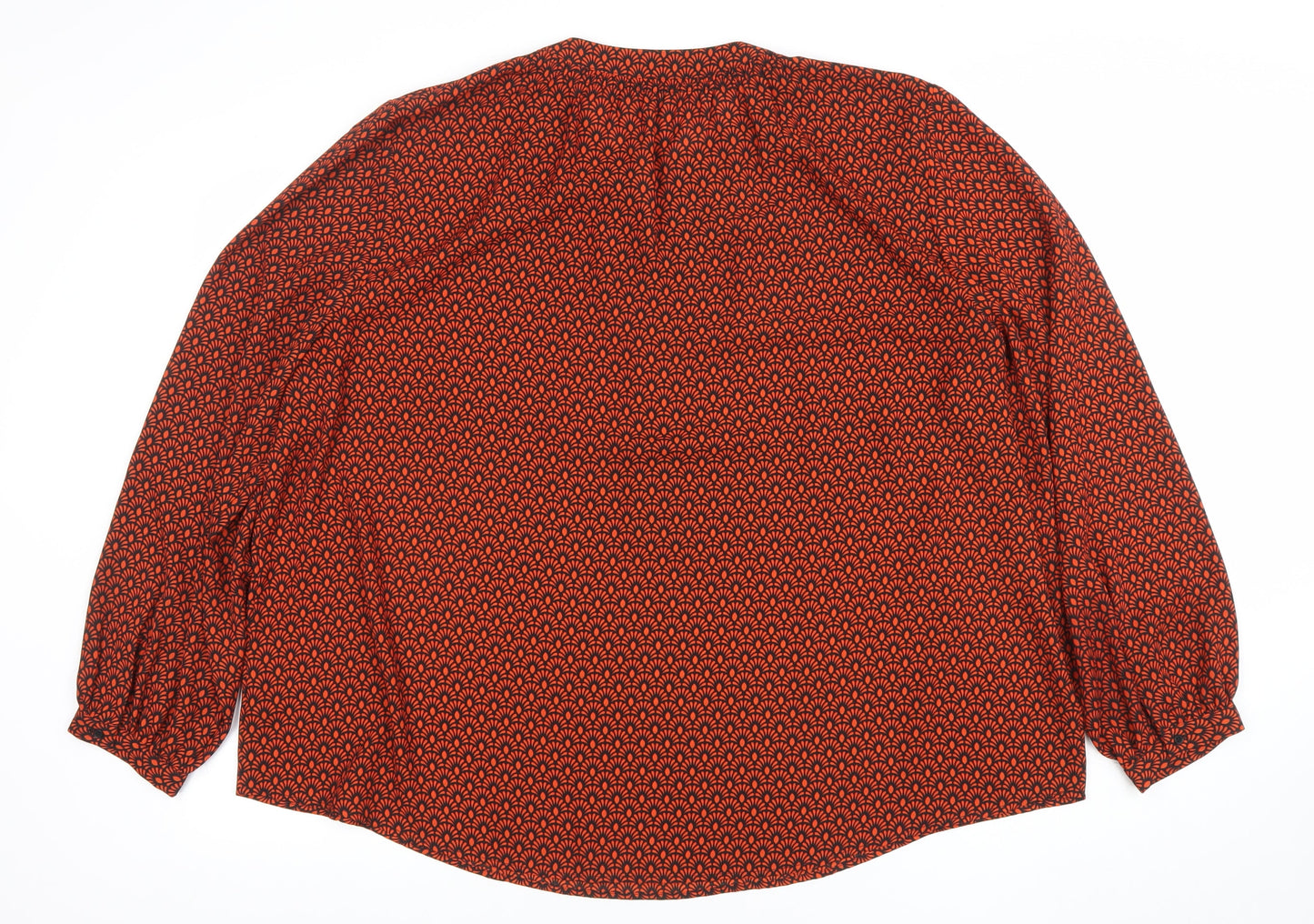 Womens UK Size XL Dunnes Orange Tunic Blouse