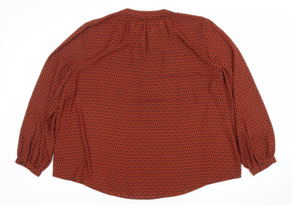 Womens UK Size XL Dunnes Orange Tunic Blouse