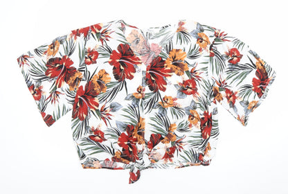 Womens UK Size XL City One Multicoloured Cropped Blouse