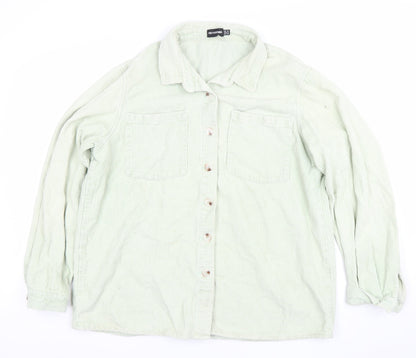 Womens UK Size 10 PRETTYLITTLETHING Green Basic Jacket