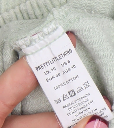 Womens UK Size 10 PRETTYLITTLETHING Green Basic Jacket