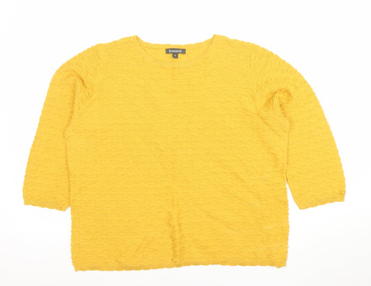 Womens UK Size 16 Bonmarché Yellow Pullover Jumper