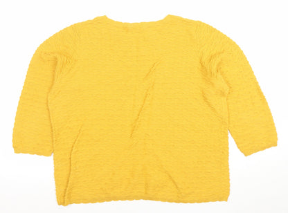 Womens UK Size 16 Bonmarché Yellow Pullover Jumper