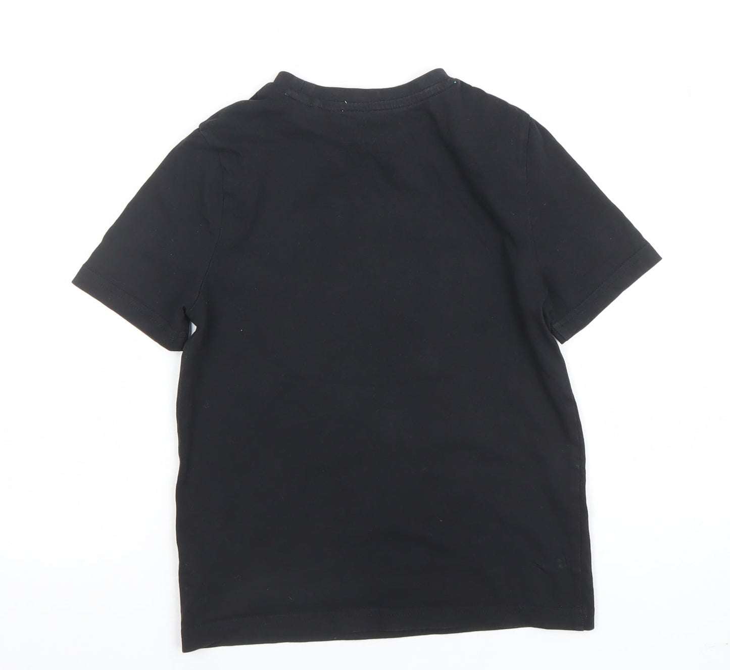 Boys UK Size 5-6 Years Marvel Black Basic T-Shirt