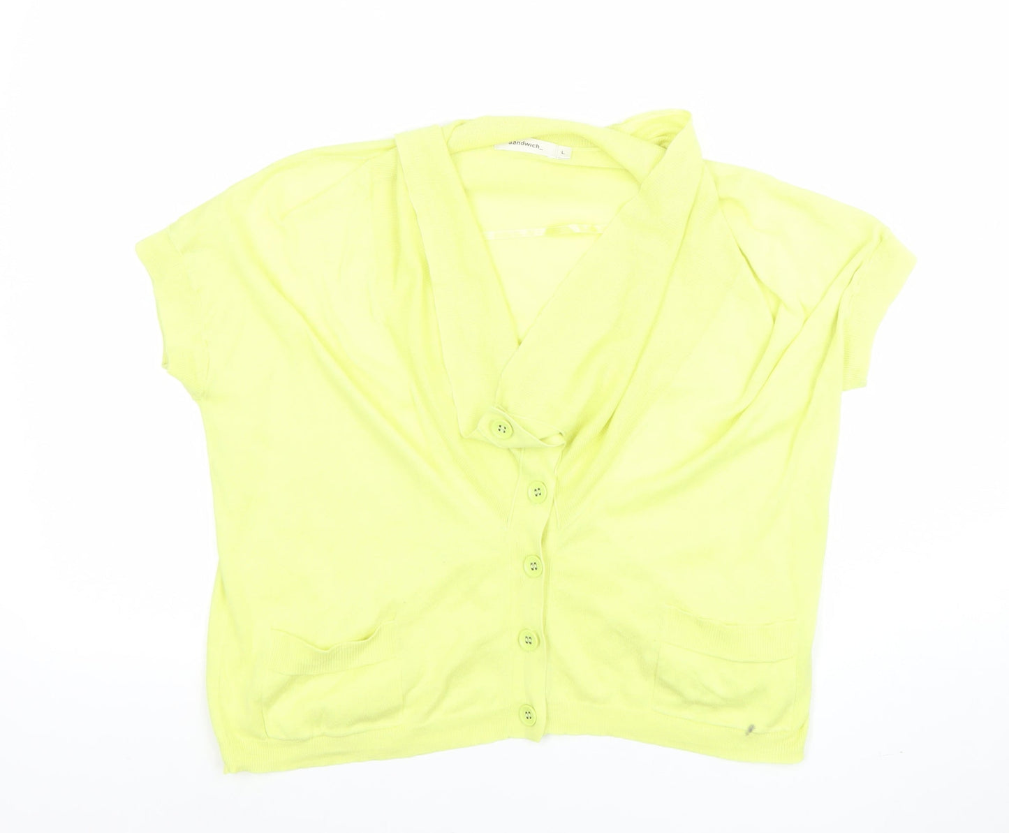Womens UK Size L Sandwich Yellow Camisole Blouse