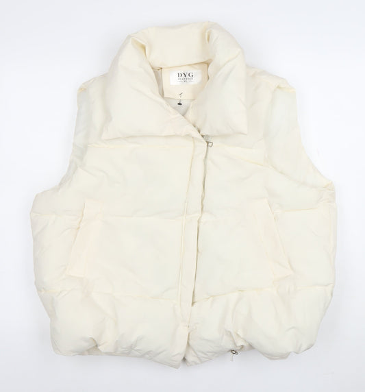 Womens UK Size XL DYG Ivory Puffer Jacket