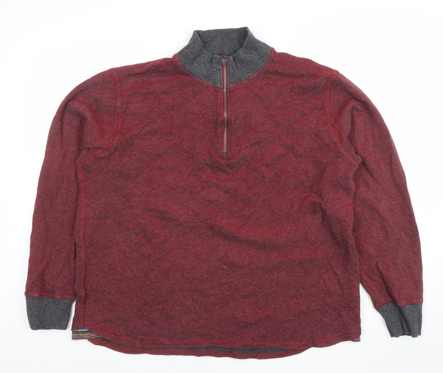 Mens UK Size XL Rohde Graham Red Henley Sweatshirt