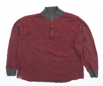 Mens UK Size XL Rohde Graham Red Henley Sweatshirt