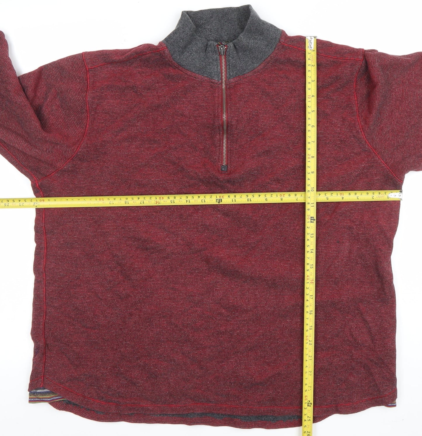 Mens UK Size XL Rohde Graham Red Henley Sweatshirt