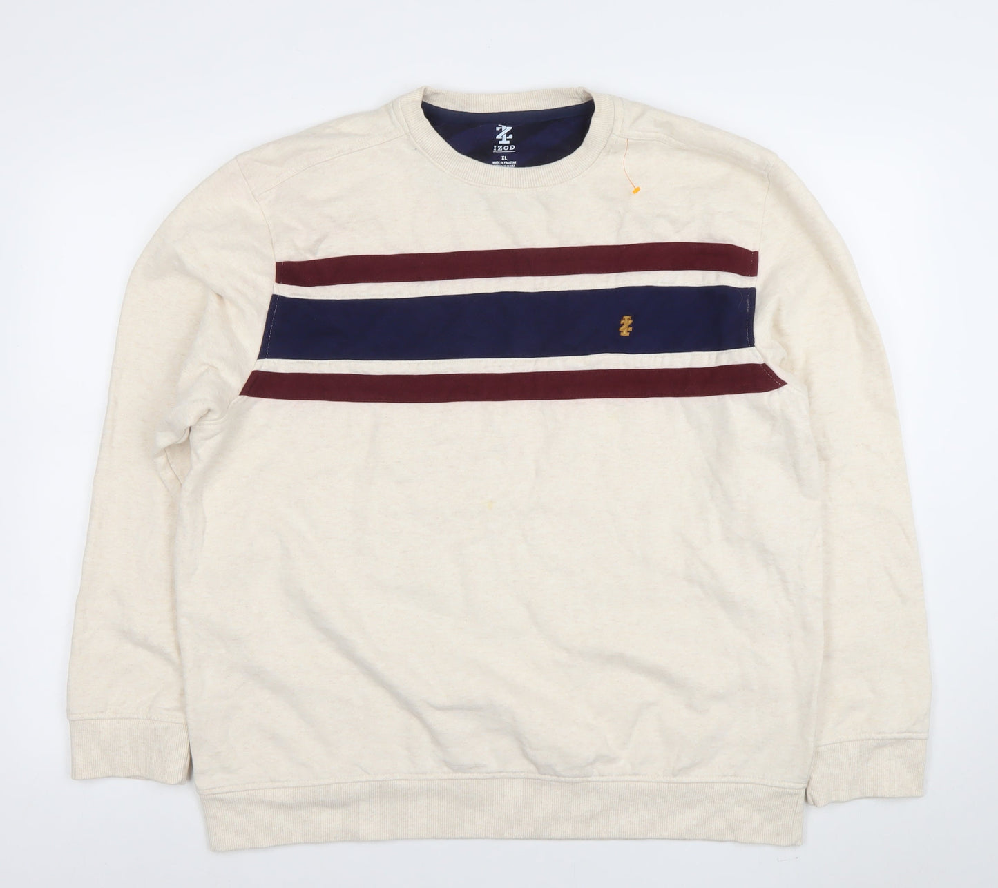 Mens UK Size XL IZOD Beige Pullover Sweatshirt