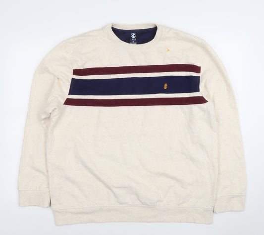 Mens UK Size XL IZOD Beige Pullover Sweatshirt