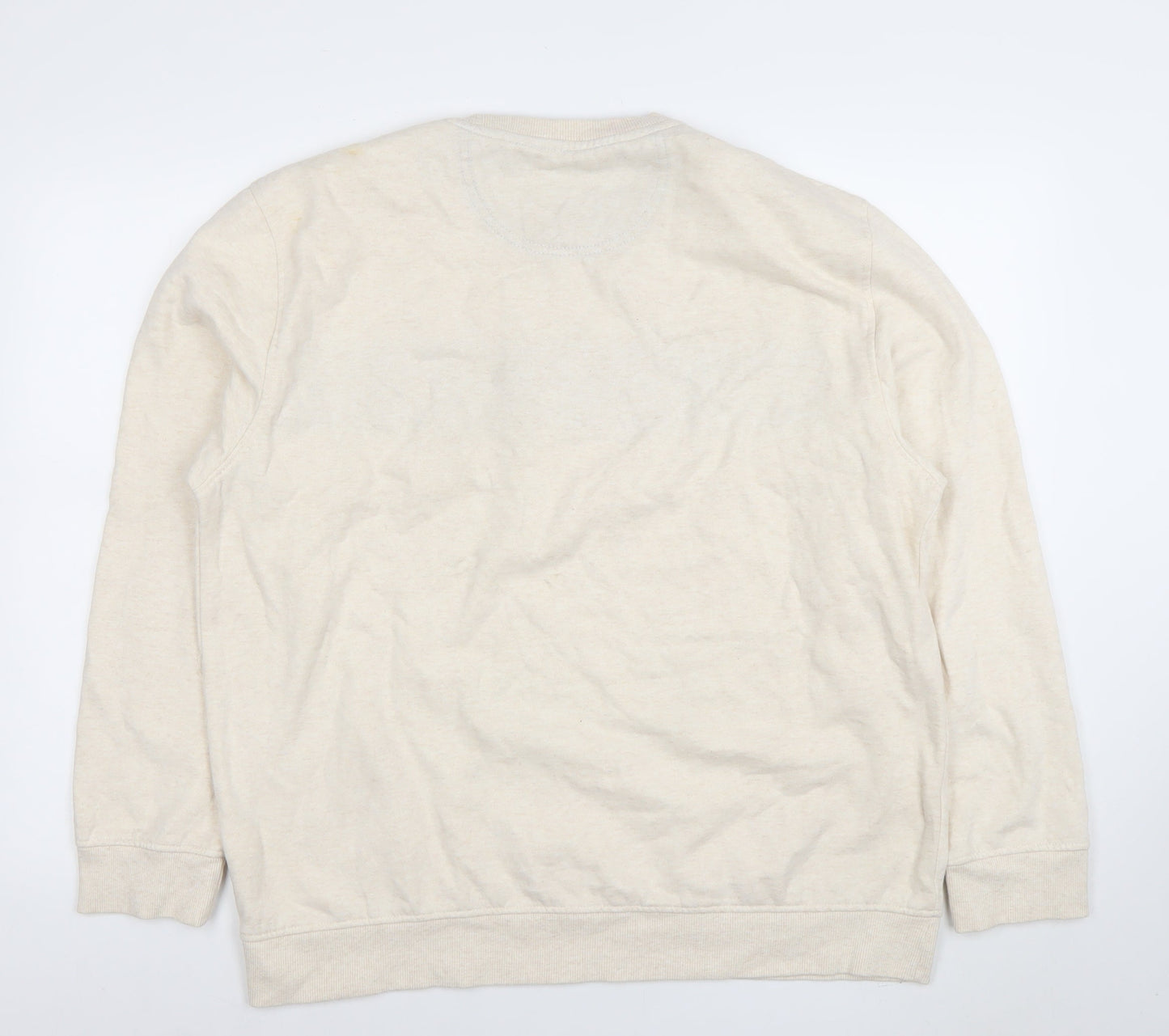 Mens UK Size XL IZOD Beige Pullover Sweatshirt