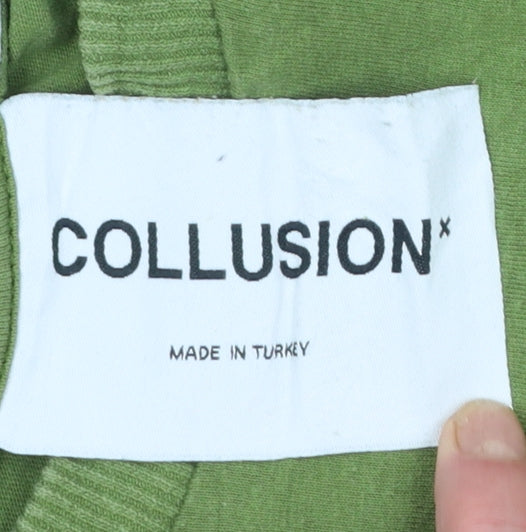 Mens UK Size S COLLUSION Green  T-Shirt