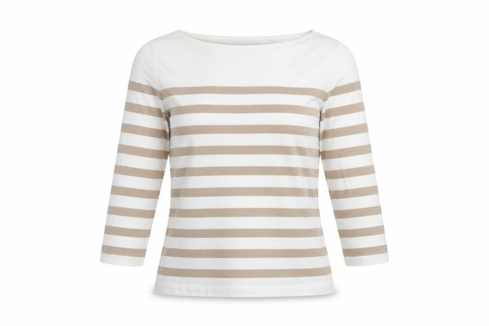 Womens UK Size S MNG Beige Basic T-Shirt