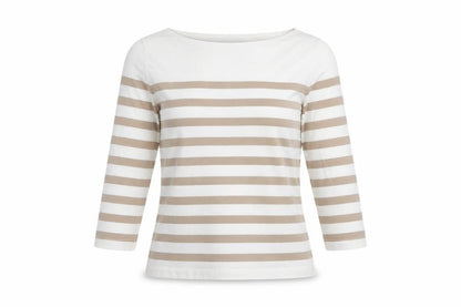 Womens UK Size S MNG Beige Basic T-Shirt