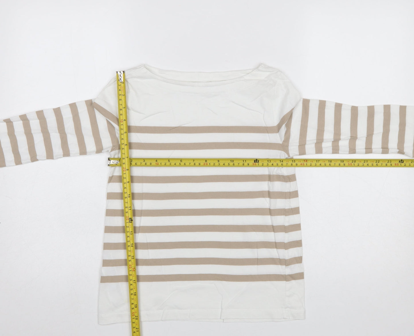 Womens UK Size S MNG Beige Basic T-Shirt