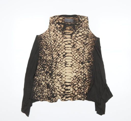 Womens UK Size 6 AllSaints Brown Tunic Blouse