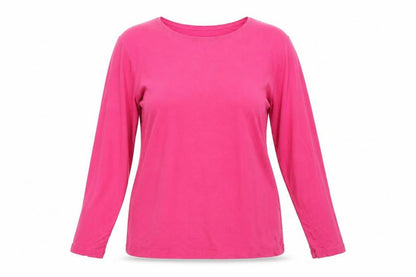 Womens UK Size 2XL Bare Denim Pink Basic T-Shirt