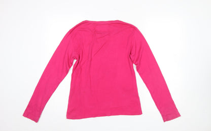 Womens UK Size 2XL Bare Denim Pink Basic T-Shirt