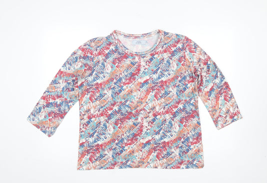 Womens UK Size 14 Honor Millburn Multicoloured Basic T-Shirt