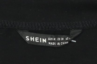 Womens UK Size 10 SheIn Black Basic T-Shirt